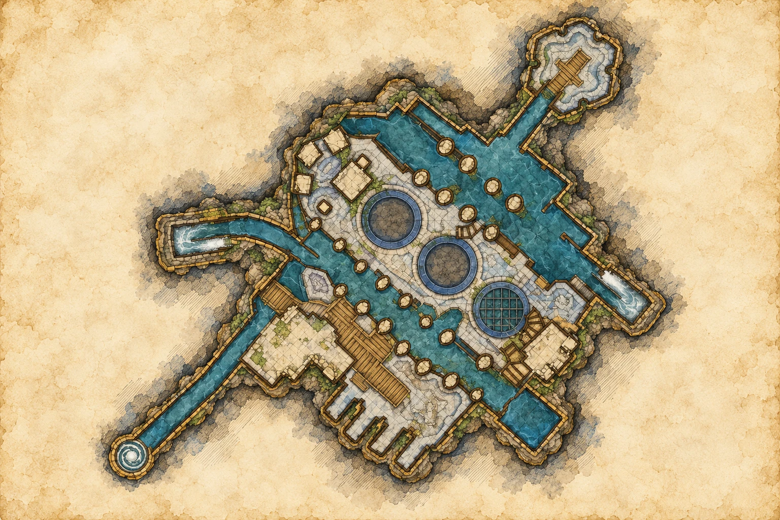 City of Dalaran · The sewers · Illustrated dungeon map