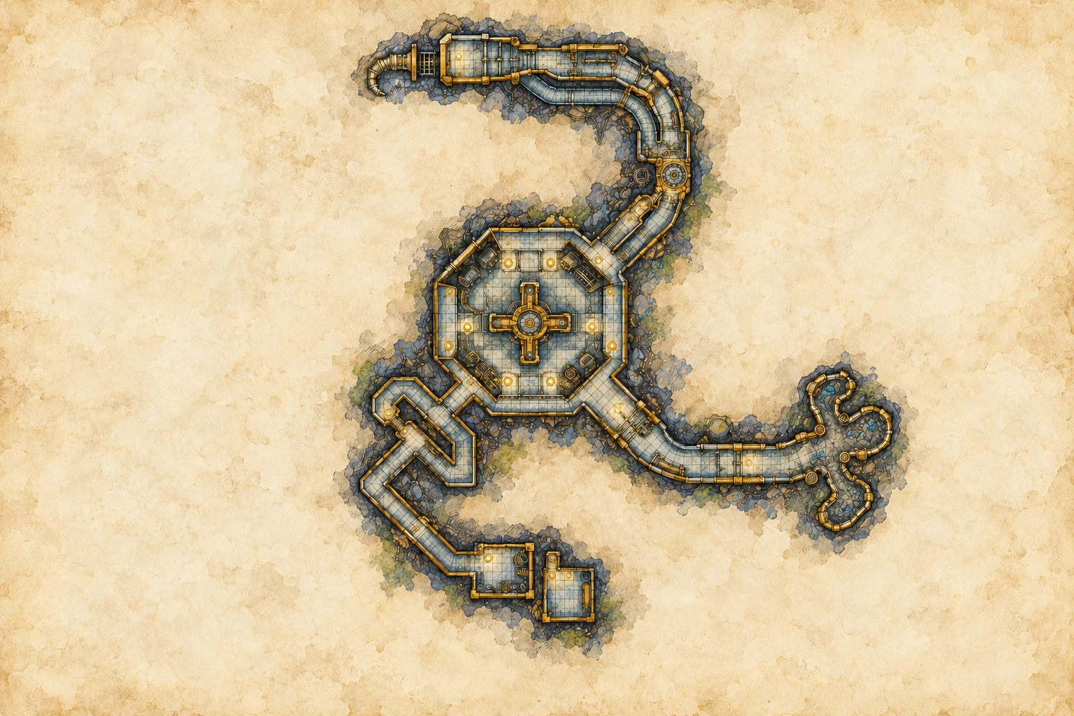 Gnomeregan · The Hall of Gears · Illustrated dungeon map