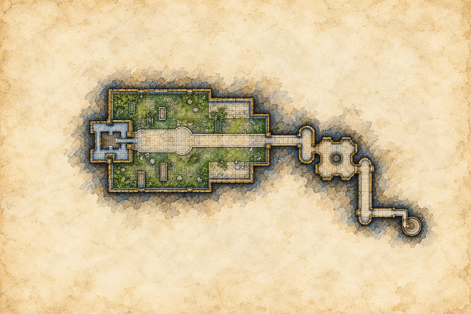 Scarlet Monastery: Graveyard · Scarlet Monastery: Graveyard · Illustrated dungeon map