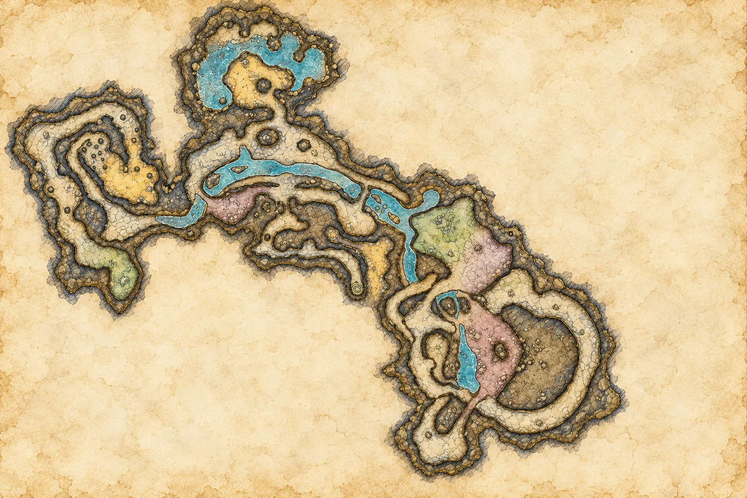 Wailing Caverns · Wailing Caverns · Illustrated dungeon map